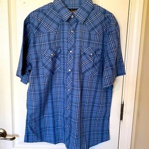 Guide Gear Men's Western Shirt Short Sleeve Rodeo Farm Plaid Shirt